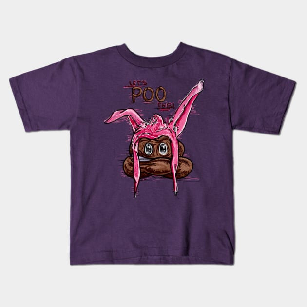 Just poo it. Kids T-Shirt by Beansiekins